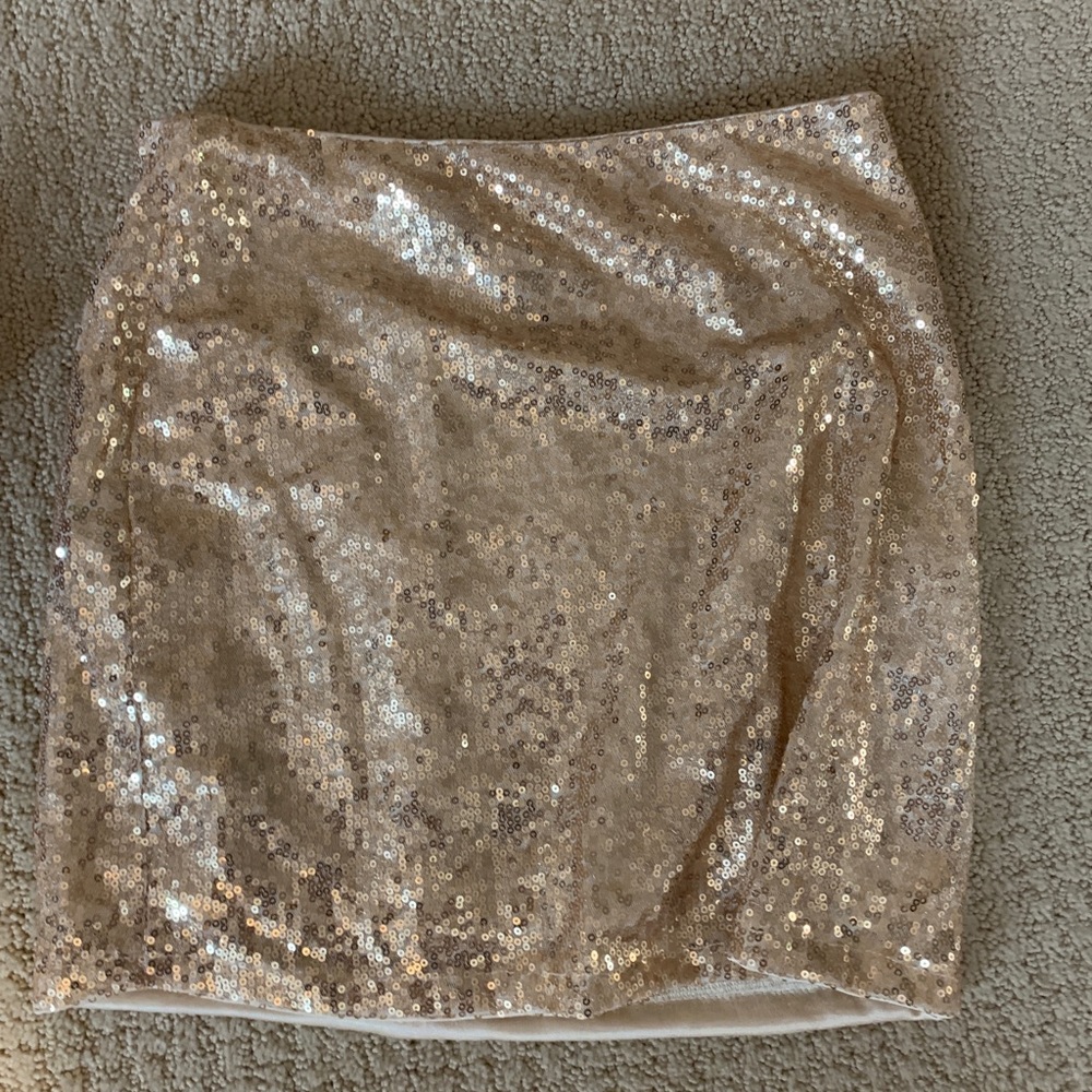 Gold Party Mini Skirt